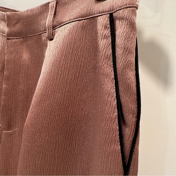 Little Mistress London Women's Rose Gold Metallic Dress Trouser Pants Si… - Picture 3 of 9